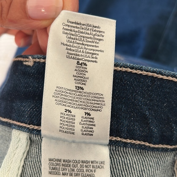 MOTHER Dark Blue Straight Leg Jeans size 27 Patch Pocket Gambler - Picture 9 of 15